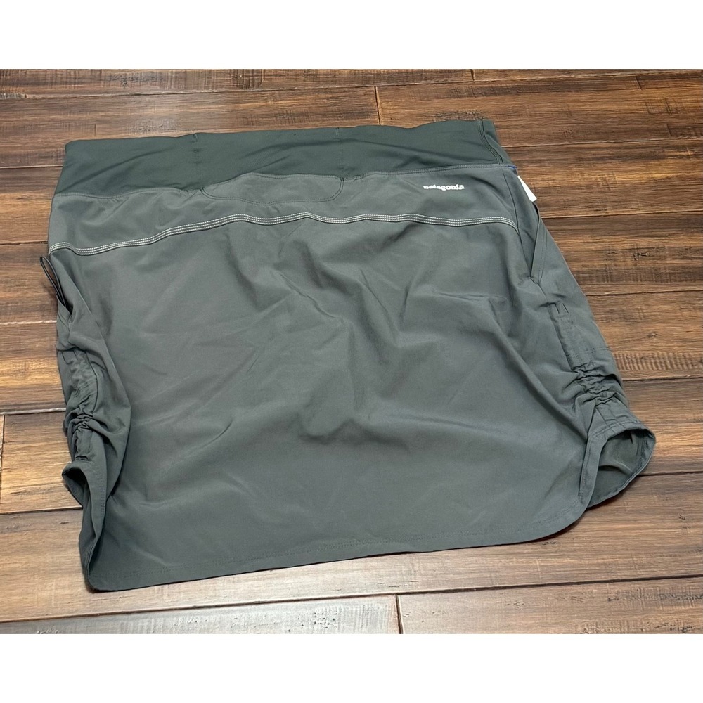 Patagonia Happy Hike Skort Womens XL Forge Grey Hiking Skirt Built-in Shorts